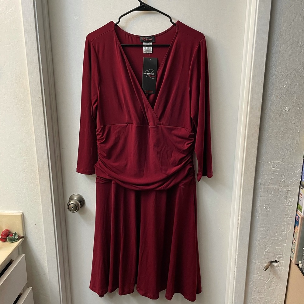 New half sleeve scrunch dress